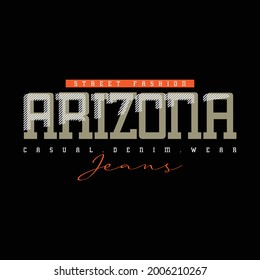 Vector illustration of modern style typography. Arizona, perfect for t-shirts, hoodies, prints etc.