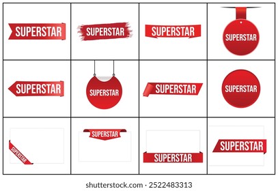 Ilustración vectorial Anuncio de Superestrella moderno, elemento de Web aislado.