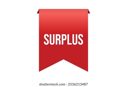 Vector illustration modern Surplus banner, Isolated web element.