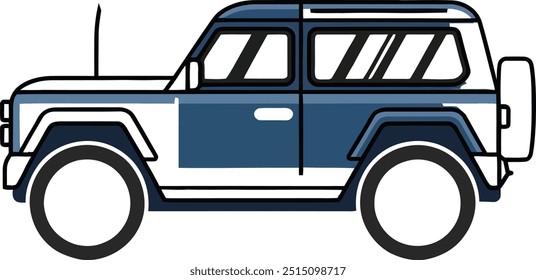 Vektorgrafik des modernen SUV-Autos in Cartoon 