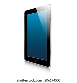 vector illustration of a modern tablet sideways