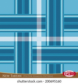 Vector illustration of modern "TARTAN" seamless pattern. With high detail made fabric texture.