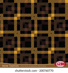 Vector illustration of modern "TARTAN" seamless pattern. With high detail made fabric texture.