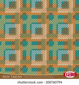 Vector illustration of modern "TARTAN" seamless pattern. With high detail made fabric texture.