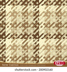 Vector illustration of modern "TARTAN" seamless pattern. With high detail made fabric texture.