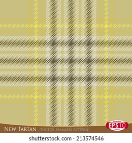 Vector illustration of modern "TARTAN" seamless pattern. With high detail made fabric texture.