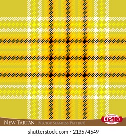 Vector illustration of modern "TARTAN" seamless pattern. With high detail made fabric texture.