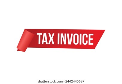 Vector illustration modern Tax Invoice banner, Isolated web element.
