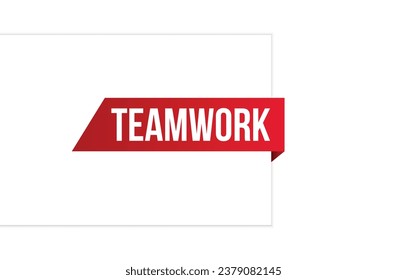 Vector illustration modern teamwork banner, Isolated web element.