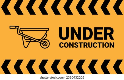 Vector illustration of modern under construction sign