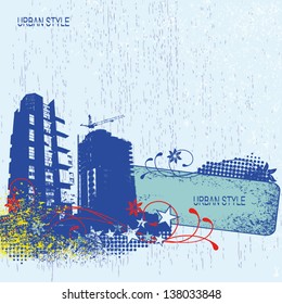 Vector illustration of a modern urban landscape