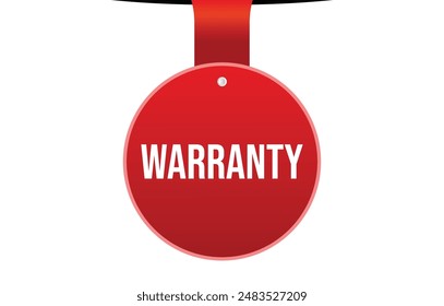Vector illustration modern Warranty banner, Isolated web element.