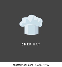 vector illustration of a modern white chef hat template