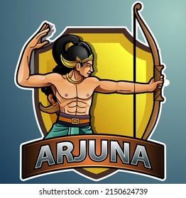 Ilustración vectorial, modificación del carácter de marioneta Arjuna.