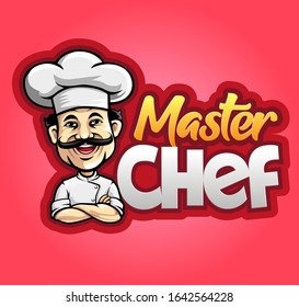 Vector illustration, modification of a master chef symbol for a restaurant or bakery business.