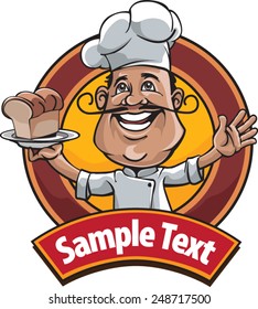 Vector illustration, Modification of Master Chef, icon or logo for restaurants and bakeries business.