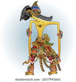 Vector illustration, modification of the Wayang character Abimanyu, son of Arjuna, in the Mahabharata story.