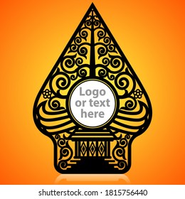 Vector illustration, modified wayang gunungan or tree of life as a symbol or logo event.