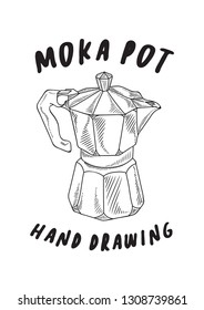 Vector illustration "Moka Pot" hand drawing