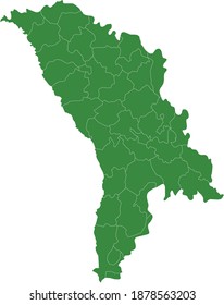 vector illustration of Moldova map