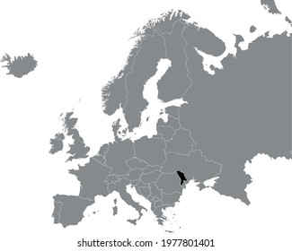 vector illustration of Moldova map