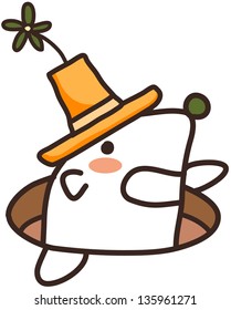 Vector illustration of a mole