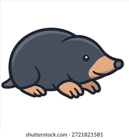 Ilustração vetorial de um design de toupeira