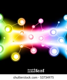 Vector illustration of a molecular abstraction design background.