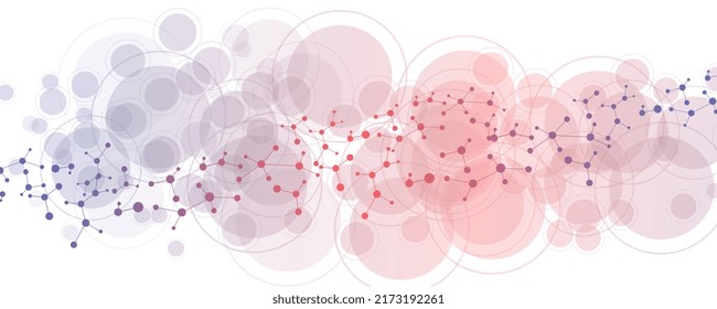 Vector illustration of molecular structure. Abstract background for innovation technology, science, healthcare, and medicine