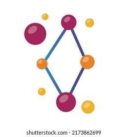 ilustración vectorial de símbolo o icono molecular