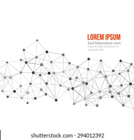 Vector illustration Molecule And Communication Background. Molecular structure