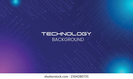 Vector illustration molecule Connected lines with dots technology on blue background