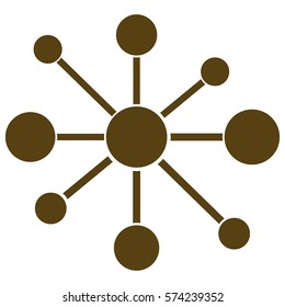 Vector Illustration of Molecule Icon in brown
