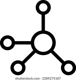 Vector illustration of molecule icon. Chemistry.