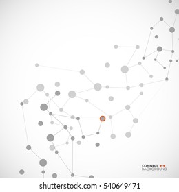 Vector illustration molecules, network and connection backround