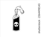 vector illustration of molotov cocktail