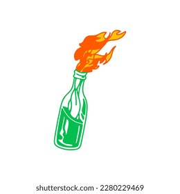 ilustración vectorial de un cóctel Molotov