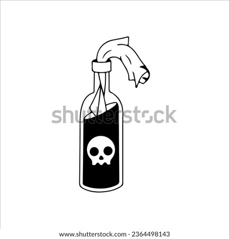 vector illustration of molotov cocktail