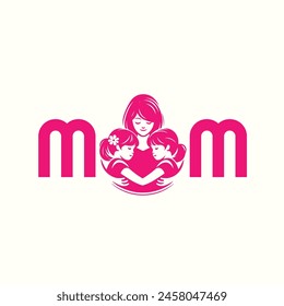 vector illustration of mom typography. Mother's Day is a celebration honoring the mother of the family or individual, as well as motherhood.