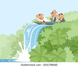 Vector illustration of a moment before disaster