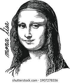 Vector Illustration of Mona Lisa