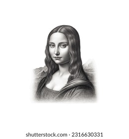 Vector Illustration of Mona Lisa.