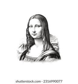 Vector Illustration of Mona Lisa.