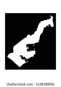 vector illustration of Monaco map