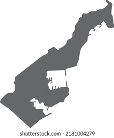 Vector Illustration of Monaco map