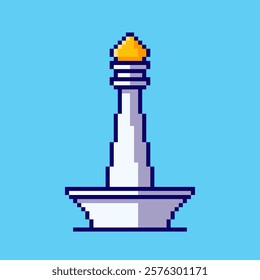 Vector Illustration of Monas with Pixel Art Design, perfect for game assets themed designs