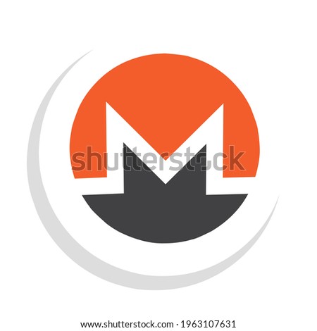 vector illustration of monero xmr crypto currency logo icon.  minimalist flat vector eps 10