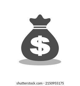 vector illustration of money bag icon on white background