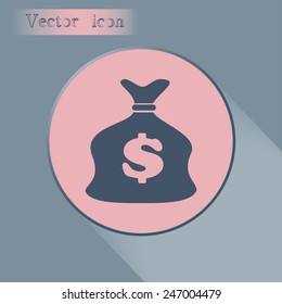Vector illustration of money bag icon 