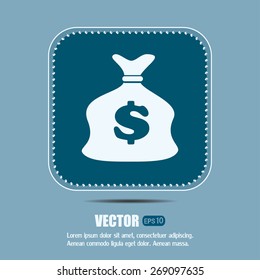 Vector illustration of money bag icon 